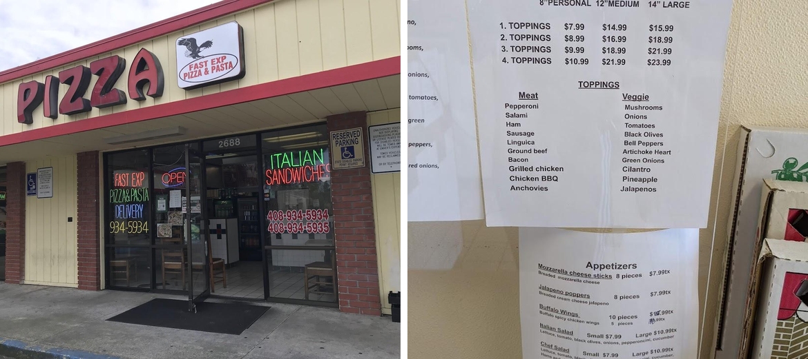 Fast Express Pizza & Pasta Menu